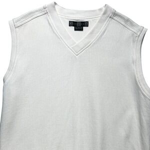 Nike Golf Sweater Vest Mens XL White 100% Cotton Y2K Preppy Athletic